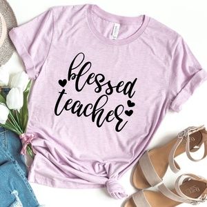 Blessed Teacher Christian Back To Schoo Unisex Tee